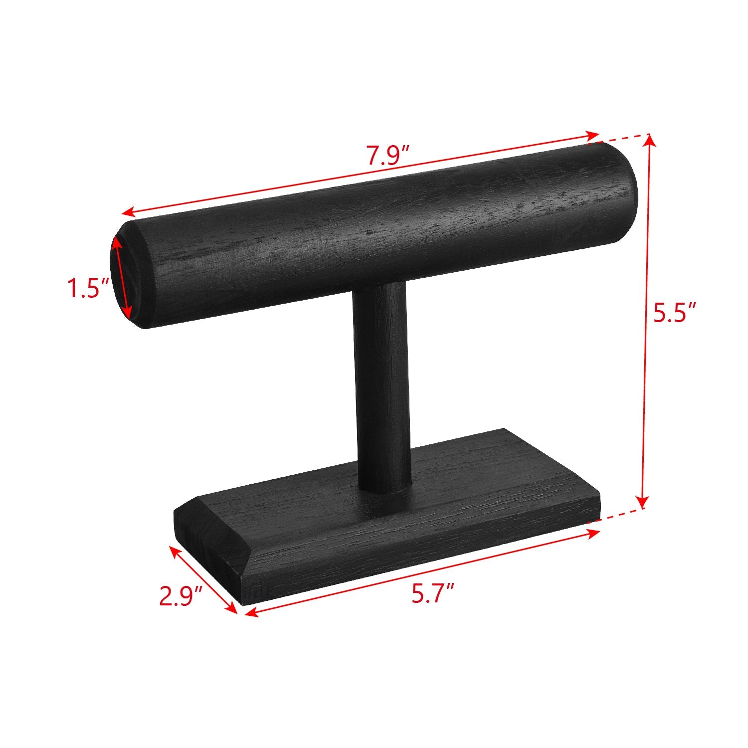 #WD219 Antique Wood T-Bar Bracelet Display