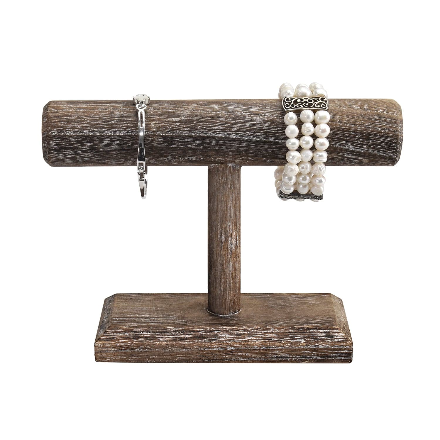 #WD219 Antique Wood T-Bar Bracelet Display