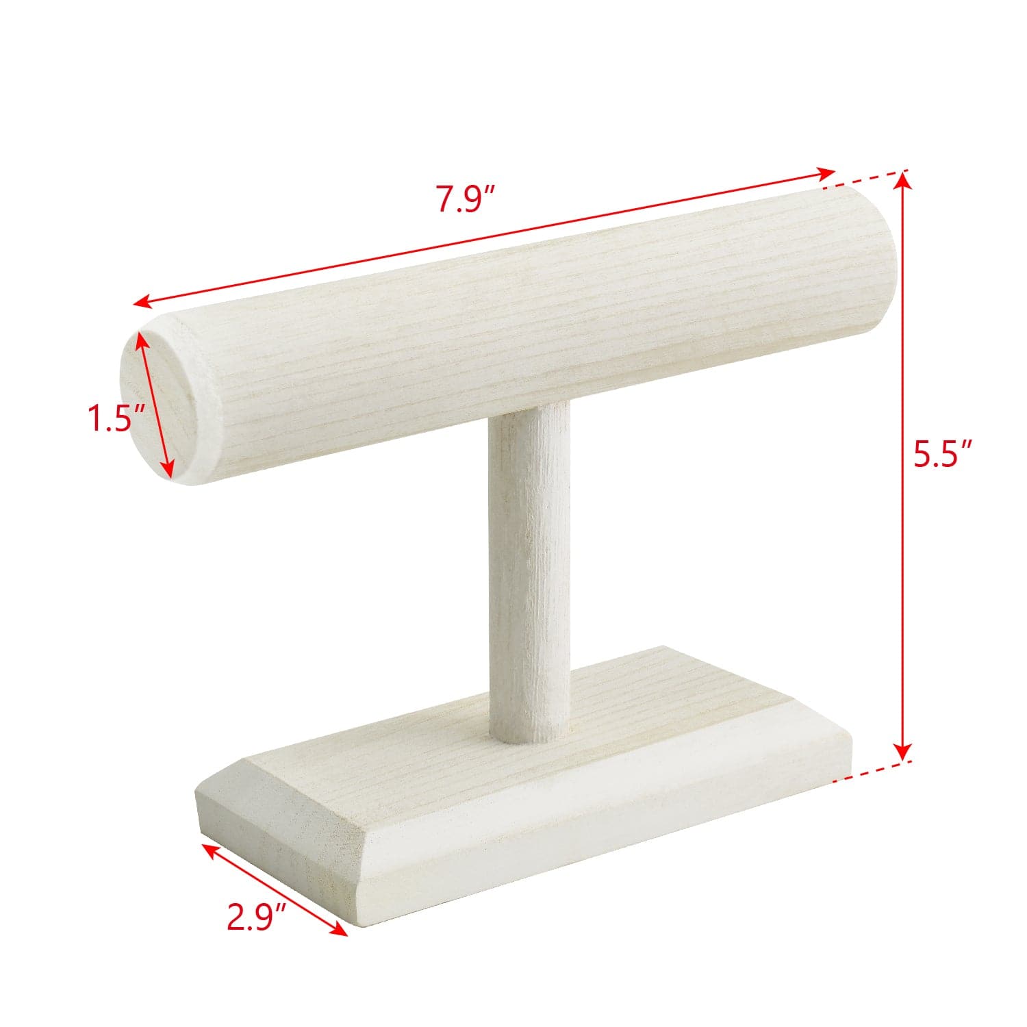 #WD219 Antique Wood T-Bar Bracelet Display