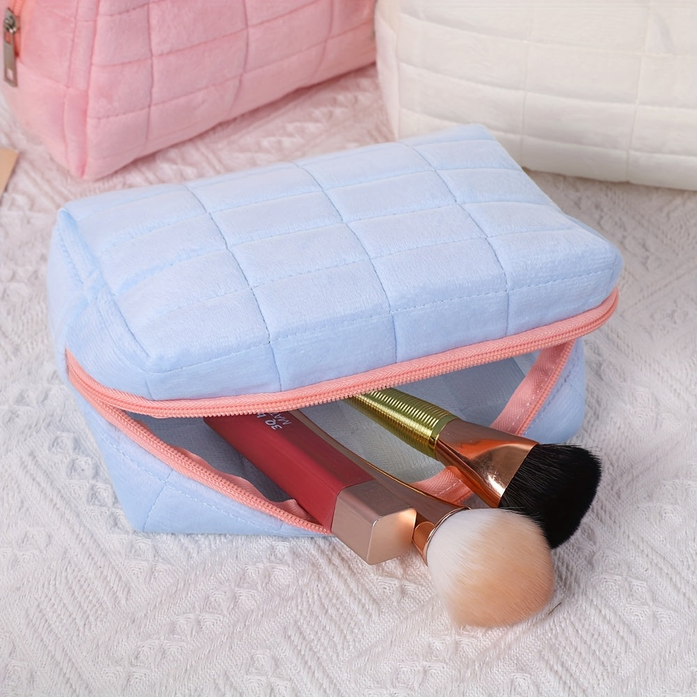 A Cosmetic Storage Bag, Designed with a Chic And Minimalist Style, Perfect for Students And Women for Travel Storage, Makeup Bags, Vacation Organizers, And Large-Capacity Cosmetic Cases. It Is Suitable for Lipsticks, Brushes, Skincare Products, Phones,