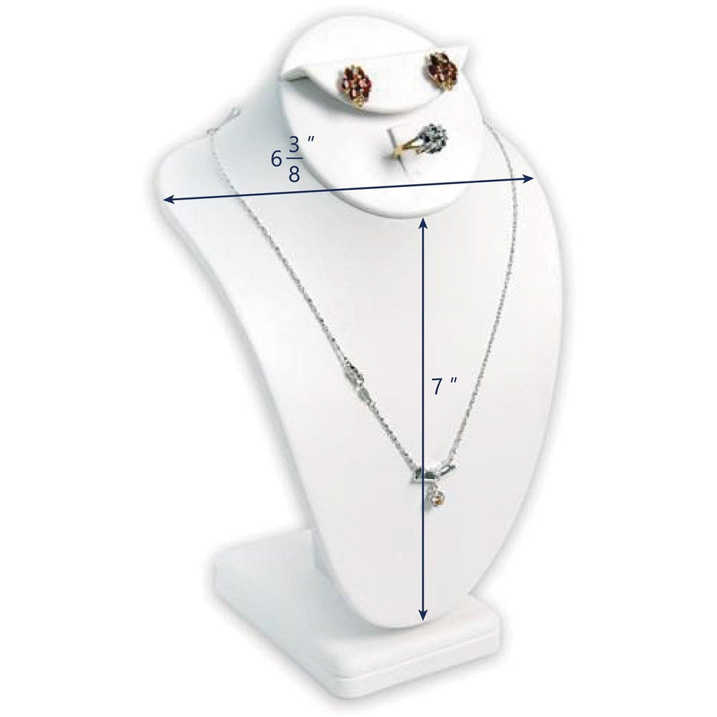 #189-7A Combination Necklace, Ring, and Earring Bust Jewelry Display with Square Base