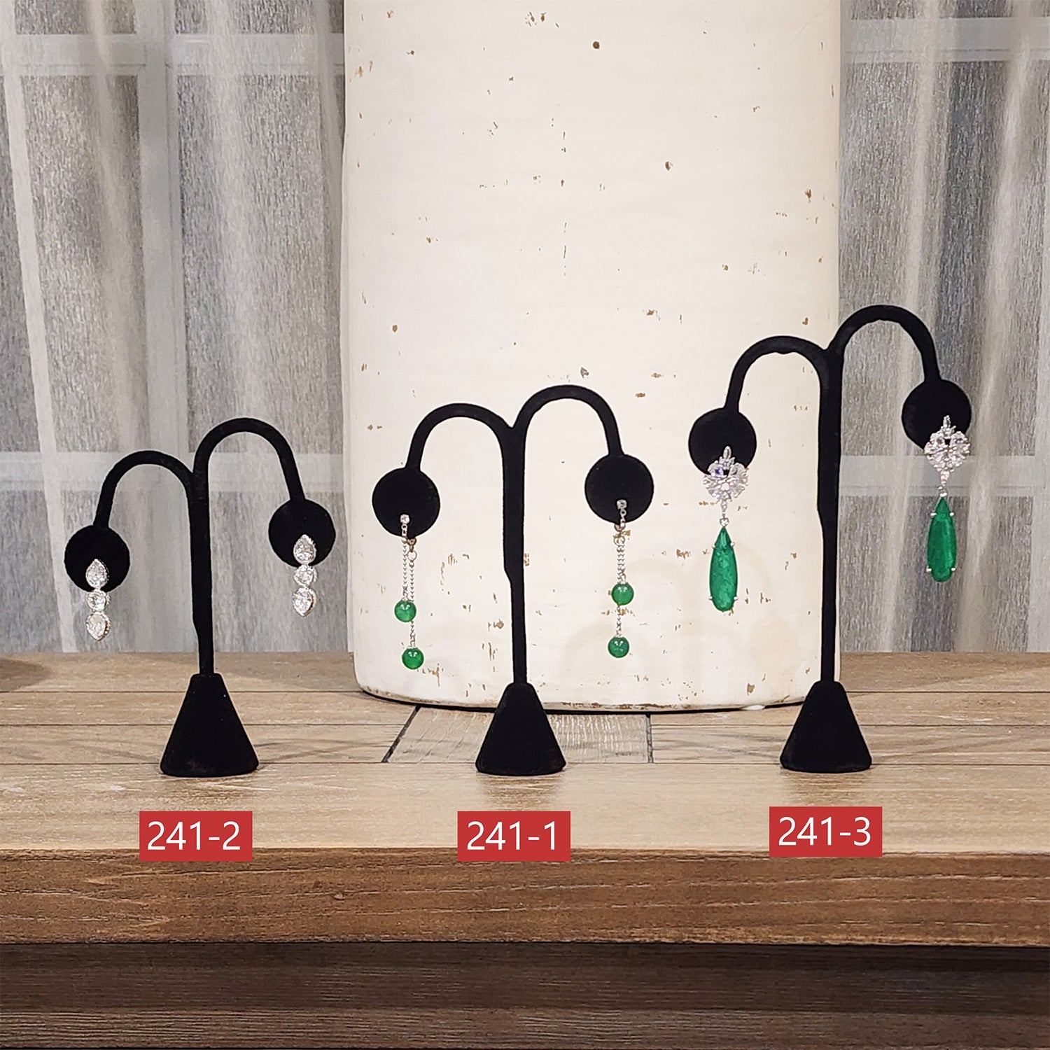 #241-1 Medium Earring Display Tree Stand, Black Velvet