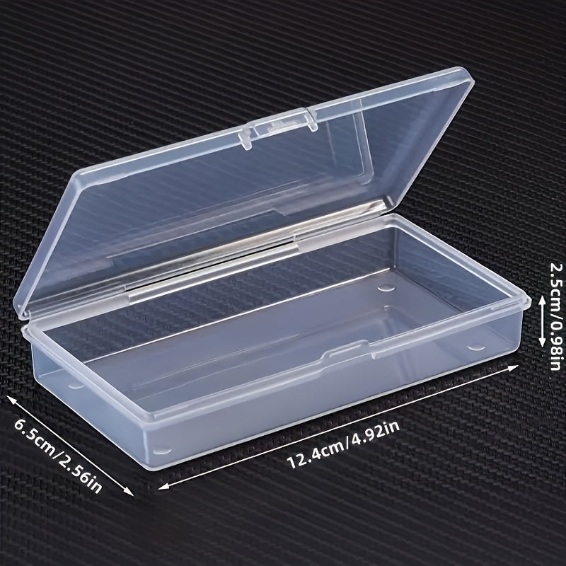 10pcs Clear Plastic Storage Boxes with Snap-Close Lids - Stackable Organizer Containers, Transparent Closet, Drawer & Shelf Storage for Jewelry, Crafts, Office, Travel - Space-Saving Clear Boxes, Secure Snap Closure, Home Organization, Minimalist Design,