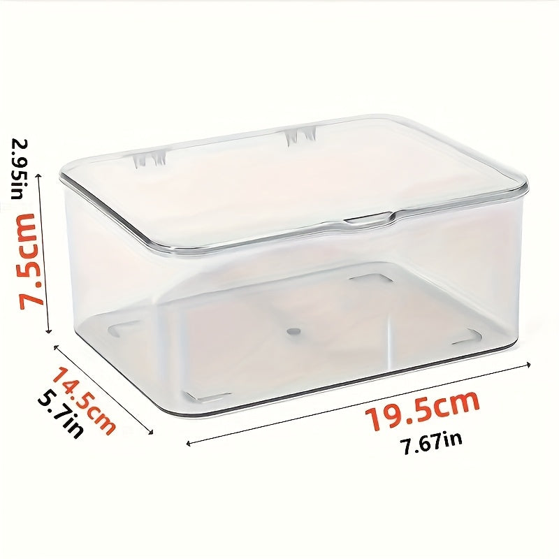 Clear Acrylic Storage Box with Flip-Top Lid - Transparent Organizer for School Supplies, Office, Crafts, Jewelry, Makeup - Lightweight & Sturdy Construction - Perfect for Home, Office, Travel - Ideal for Students, Professionals, Crafters, Cosmetic