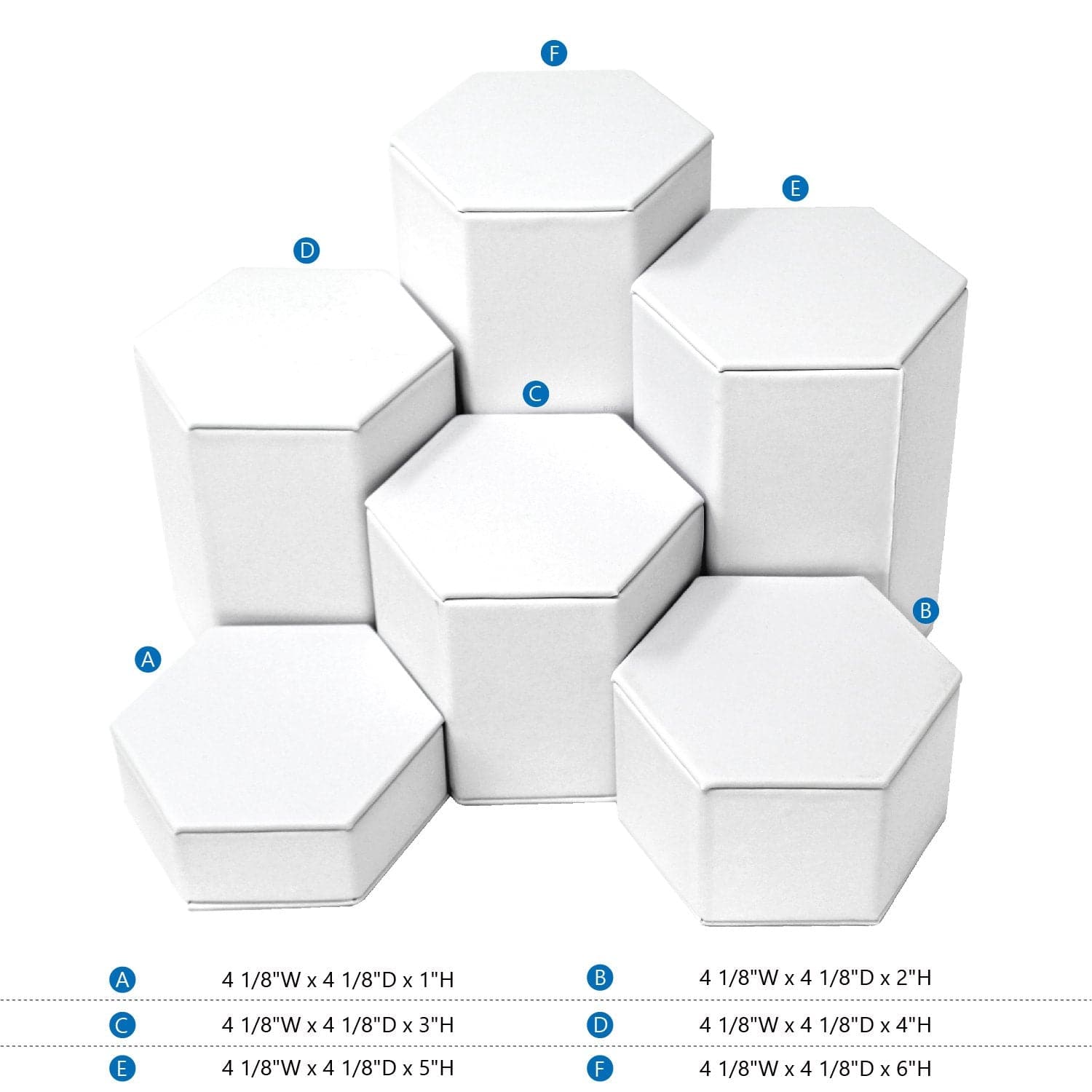 #513 Hexagon Display Risers Set