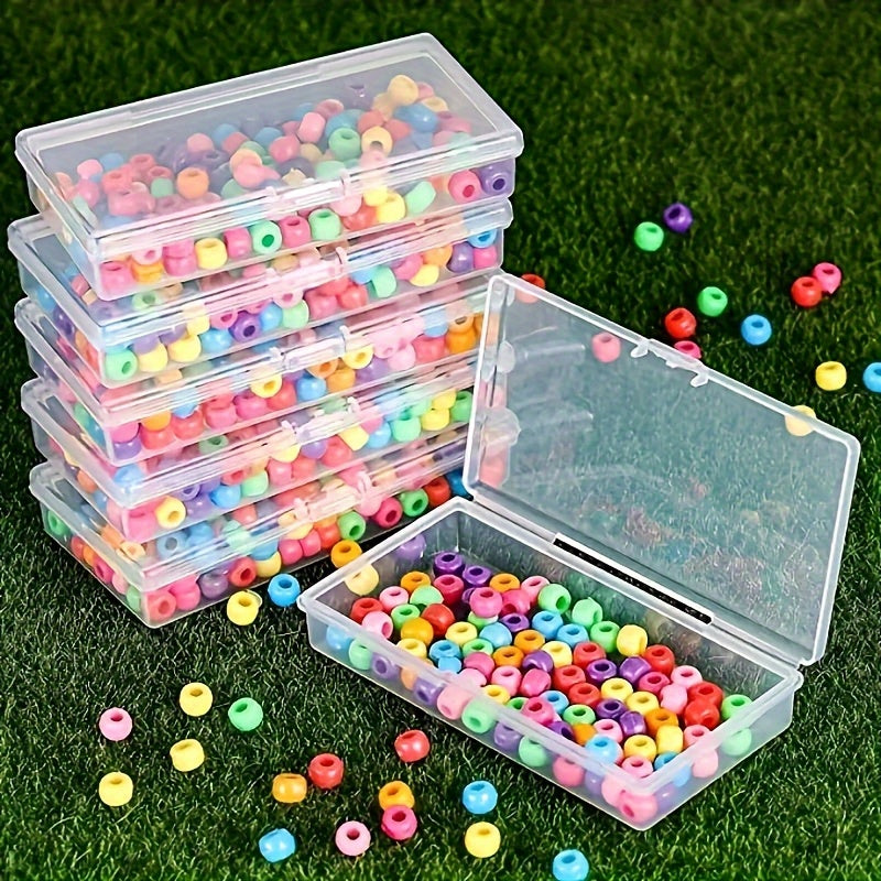 10pcs Clear Plastic Storage Boxes with Snap-Close Lids - Stackable Organizer Containers, Transparent Closet, Drawer & Shelf Storage for Jewelry, Crafts, Office, Travel - Space-Saving Clear Boxes, Secure Snap Closure, Home Organization, Minimalist Design,