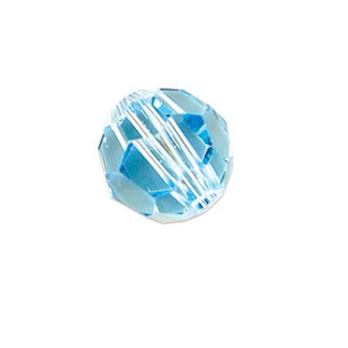 #BCS-50004 (AQUA) Swarovski Facet Rounds, 4mm