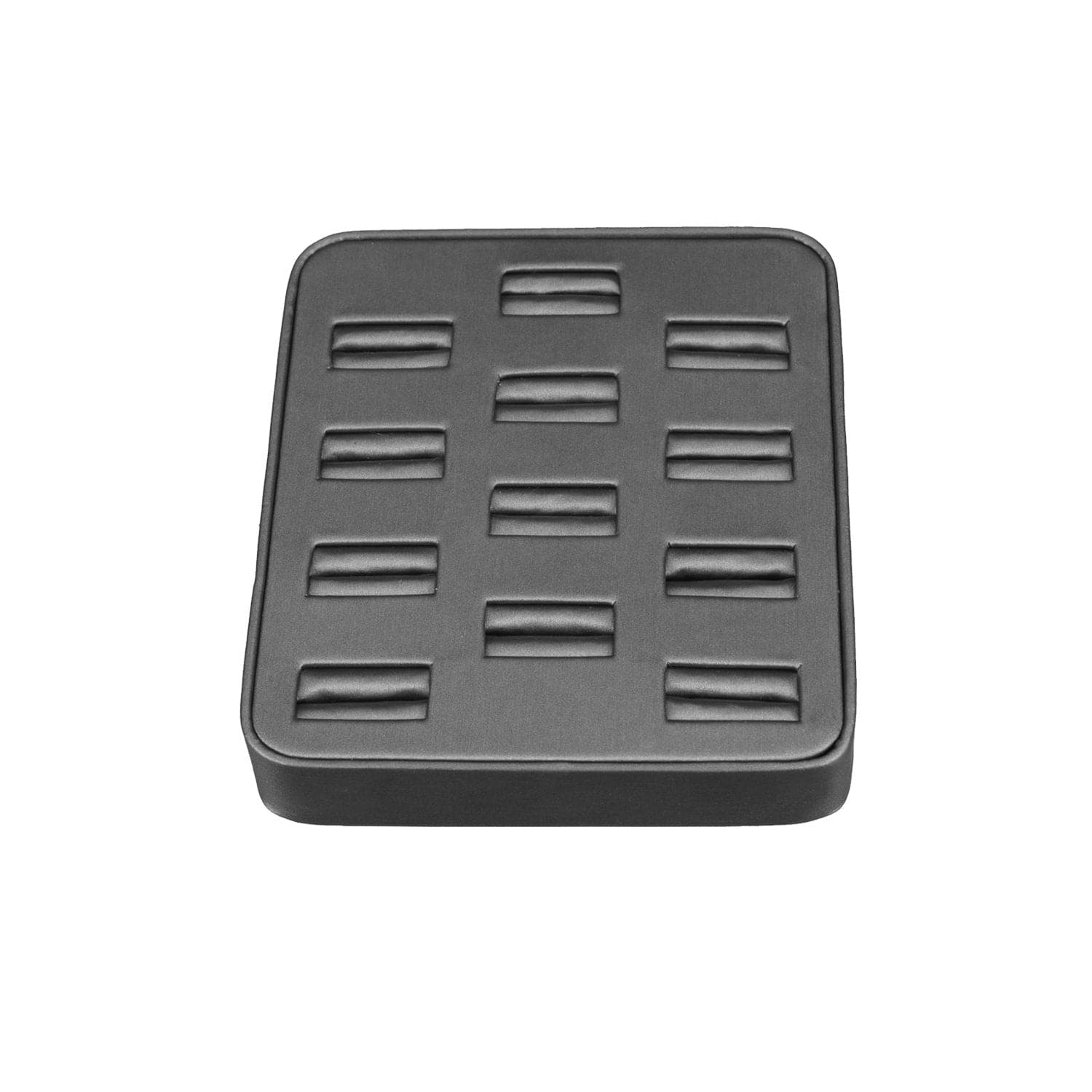 #BX2470R-SG Steel Gray Faux Leather Ring Tray Display
