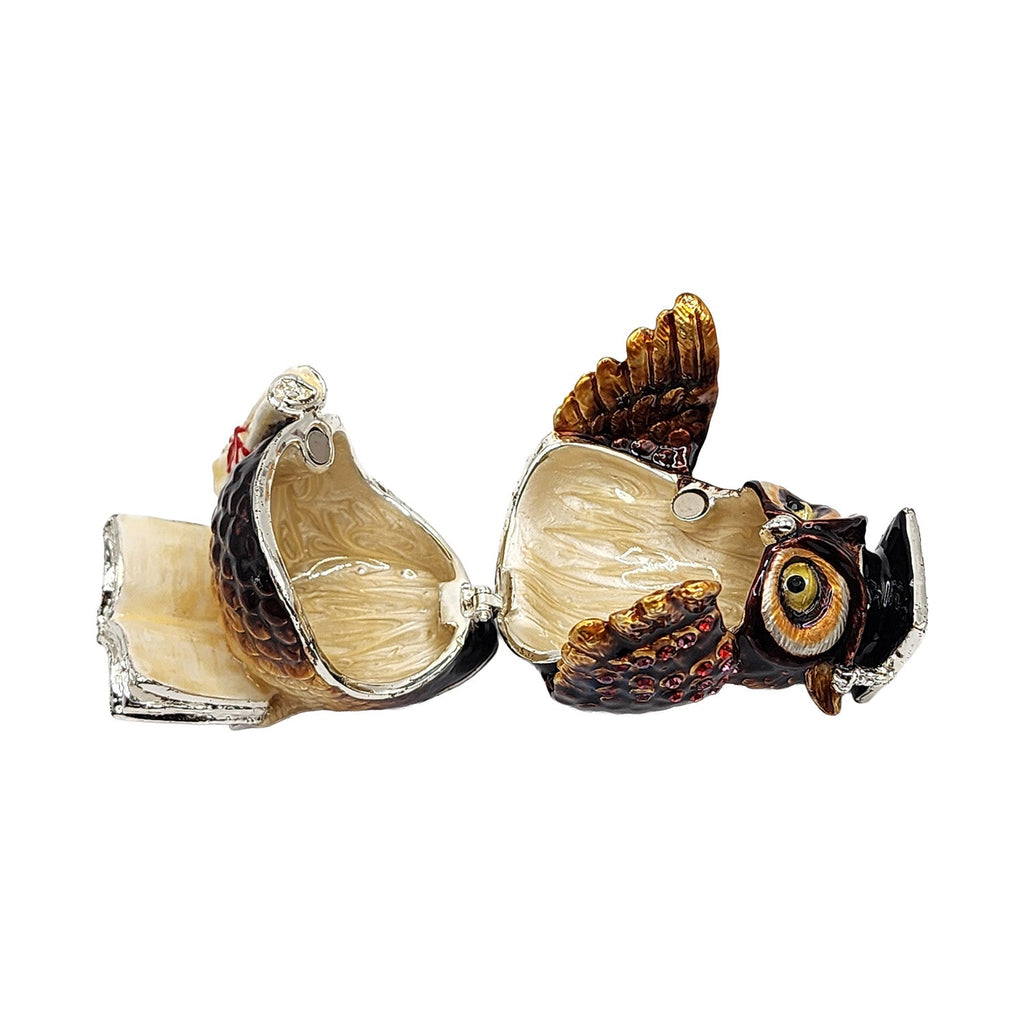 #BXT359 Owl with Graduation Hat Trinket Jewelry Box