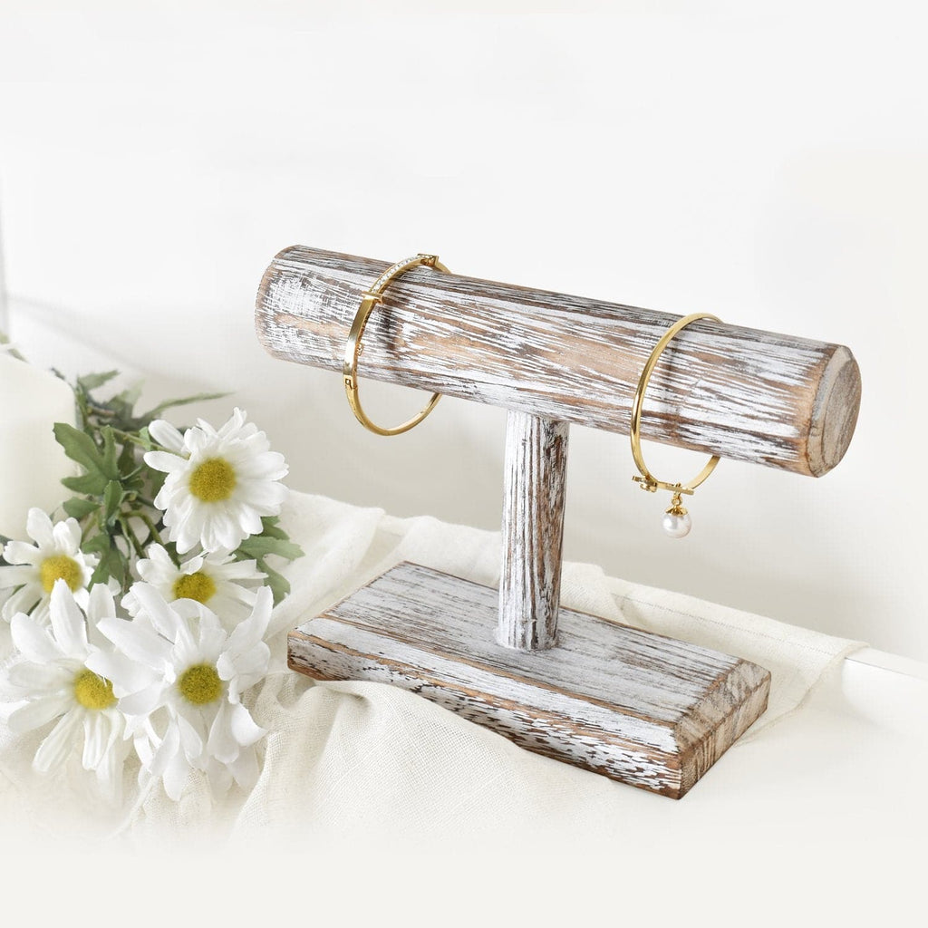 #WD219 Antique Wood T-Bar Bracelet Display