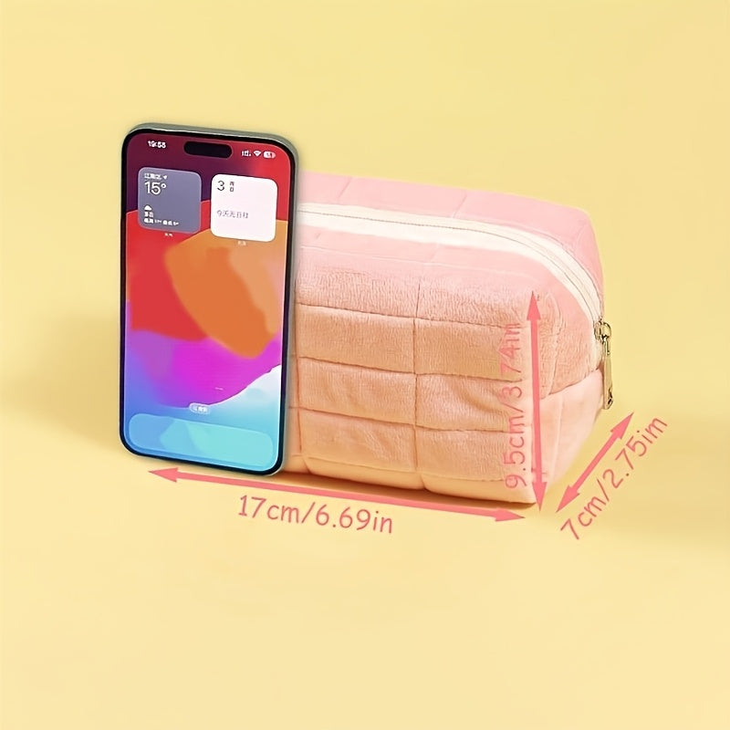 A Cosmetic Storage Bag, Designed with a Chic And Minimalist Style, Perfect for Students And Women for Travel Storage, Makeup Bags, Vacation Organizers, And Large-Capacity Cosmetic Cases. It Is Suitable for Lipsticks, Brushes, Skincare Products, Phones,