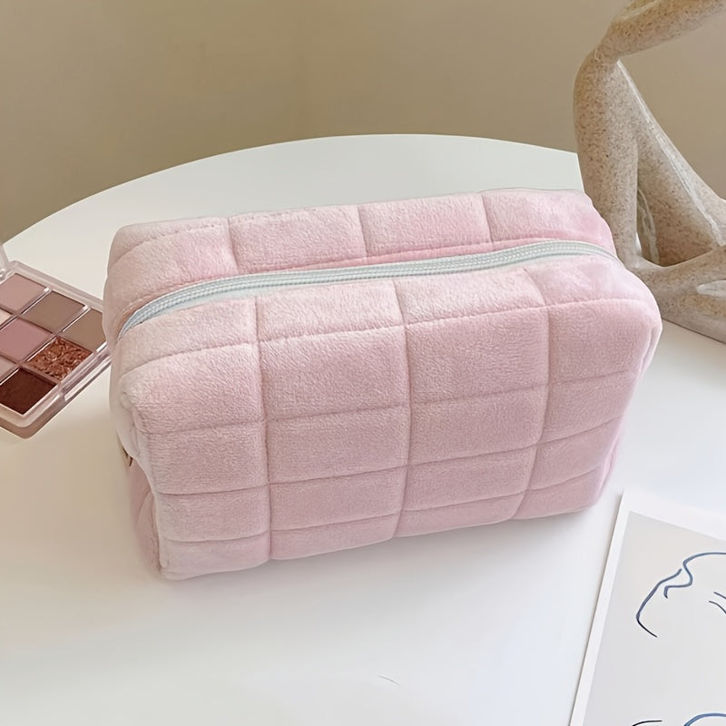 A Cosmetic Storage Bag, Designed with a Chic And Minimalist Style, Perfect for Students And Women for Travel Storage, Makeup Bags, Vacation Organizers, And Large-Capacity Cosmetic Cases. It Is Suitable for Lipsticks, Brushes, Skincare Products, Phones,