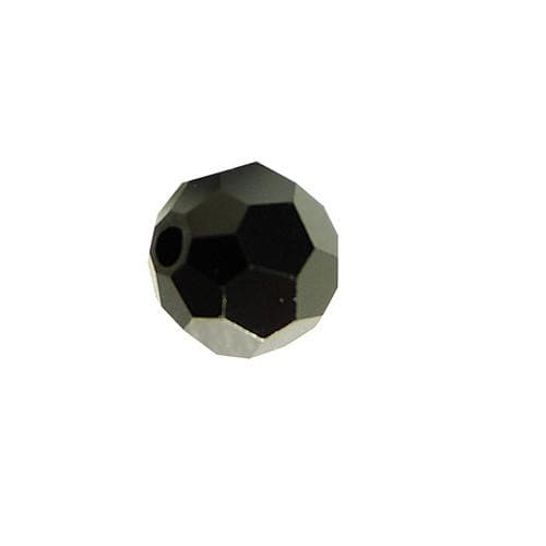#BCS-50004 (JET) Swarovski Facet Rounds, 4mm