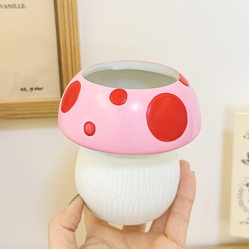 1/2pcs Mushroom Makeup Brush Holder, Polyester Tension Mount Organizer for Brushes and Accessories, Polished Finish, Independent Storage, No Electricity Needed, Makeup Brushes for Vanit